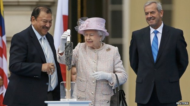 BBC Queen launches Commonwealth Games baton relay